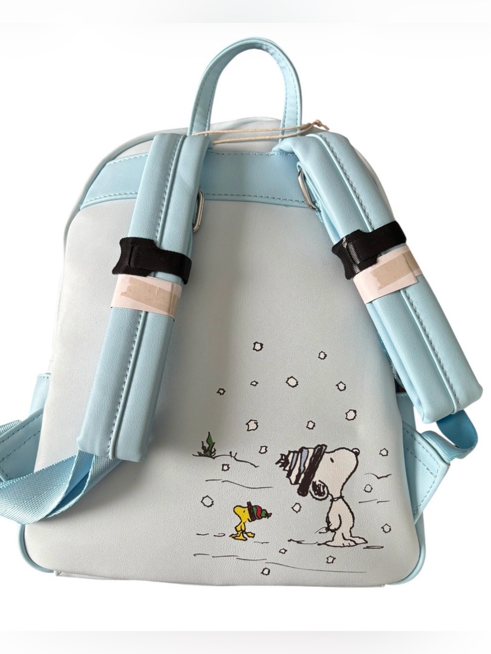 Loungefly Peanuts Charlie Brown Snoopy Ice Skating Winter Snow Mini Backpack - Picture 6 of 11